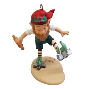 Vintage Hallmark Creative Cutter Cooking for Christmas Elf Ornament 2001